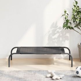 Dog Bed Black Textilene and Powder-Coated Steel Small Dog Bed